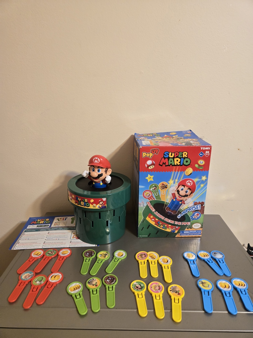 Super Mario Pop-Up Surprise Jumping Mario Action Figure Toy